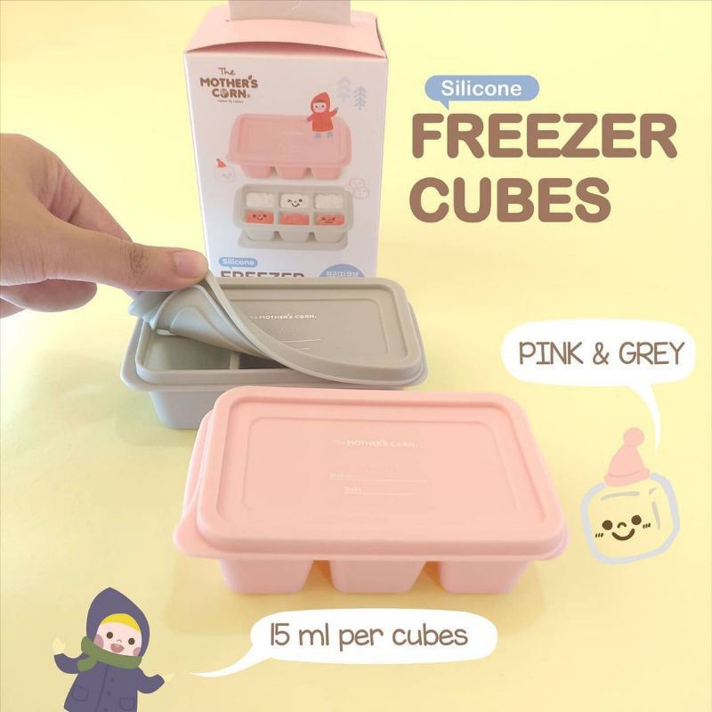 Mother's Corn Silicone Freezer Cube 2pcs Pink And Grey