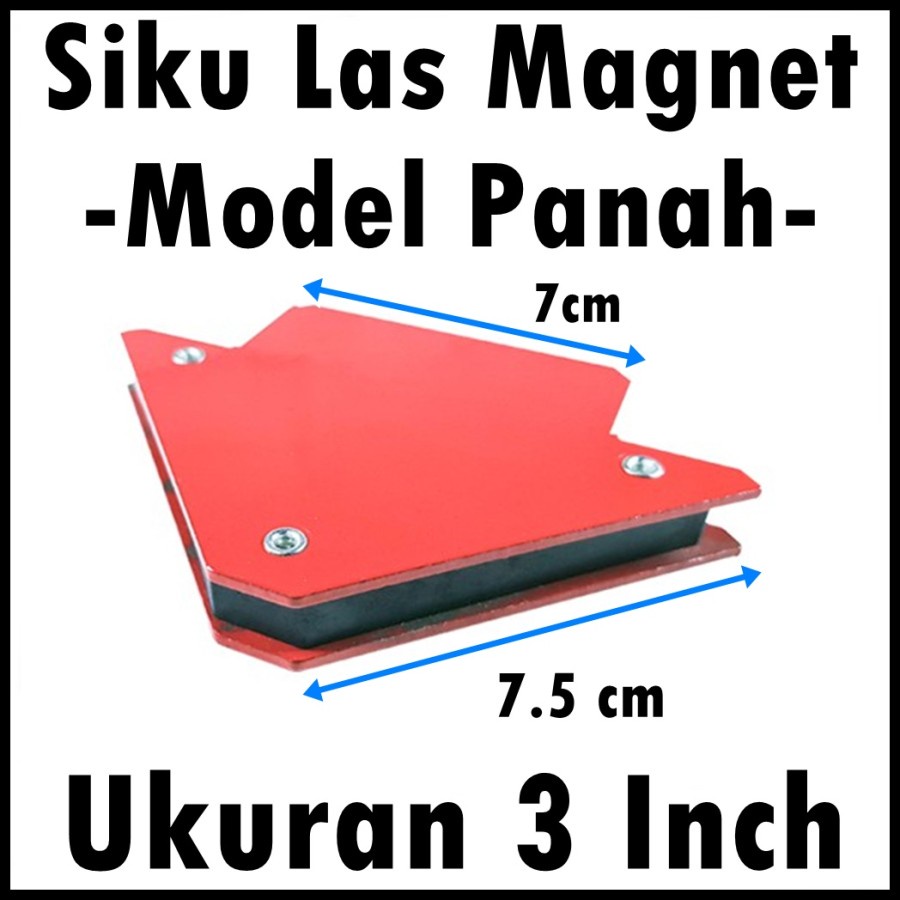 Siku Las Magnet Model Panah Magnetic Welding Holder Ukuran 3 Inch