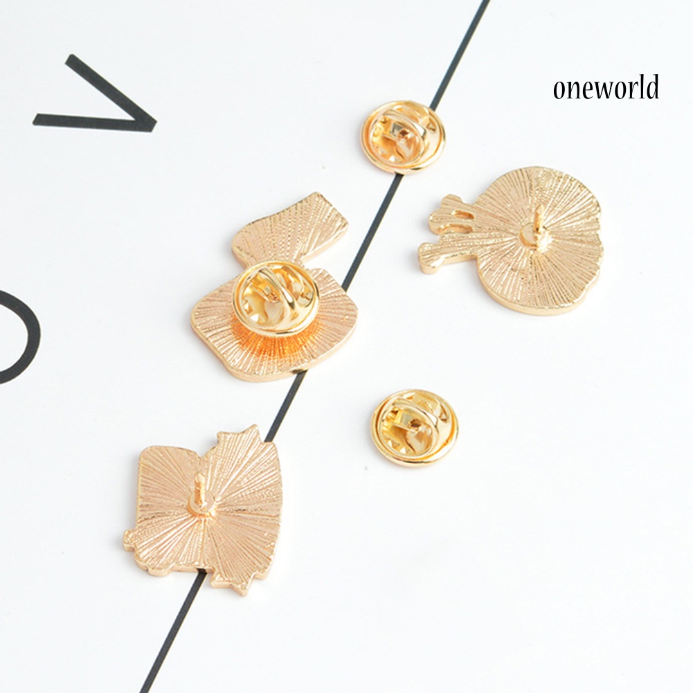 OW@ Cute Unisex Sewing Machine Tape Measure Pumpkin Brooch Pin Jacket Badge Decor