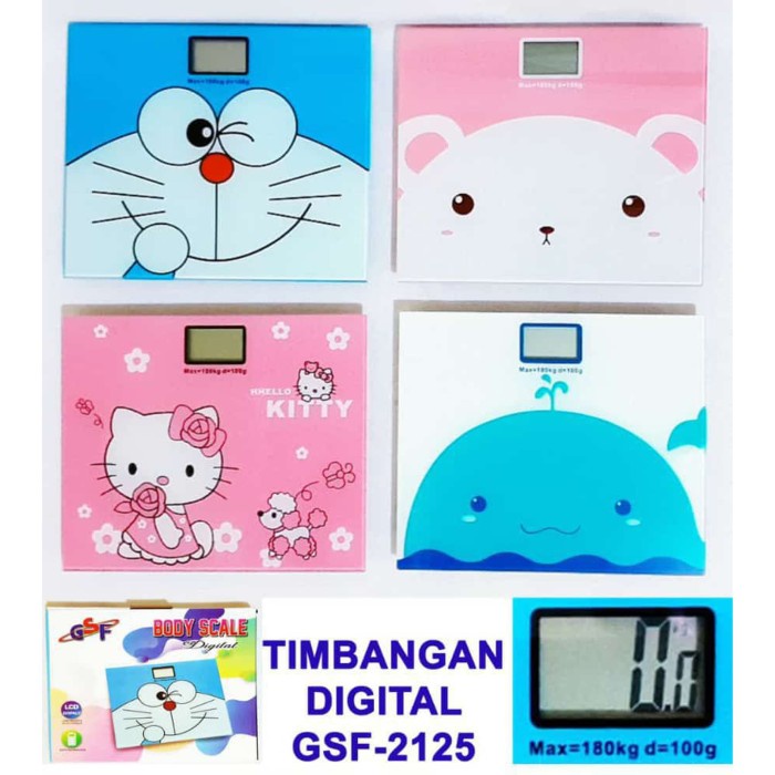 [ COD ] Timbangan Badan Digital Karaketer Lucu / alat menimbang timbangan digital posyandu anak dewasa bidan puskesmas rumah sakit apotek karakter doraemon hellokitty paus panda