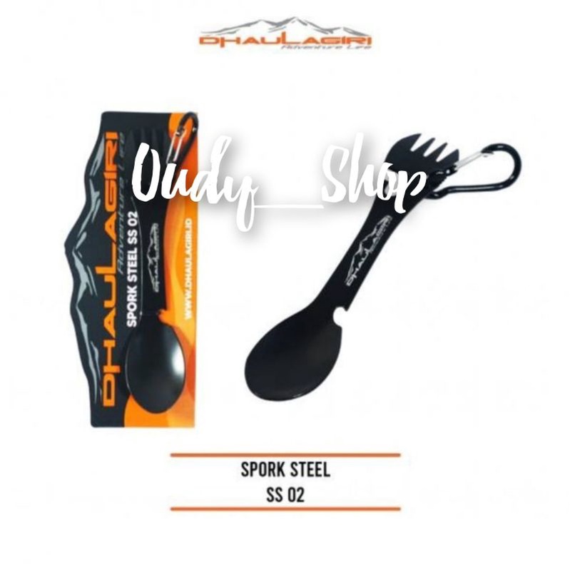 Sendok Garpu Camping Multifungsi Dhaulagiri Dh Spork Steel Ss02