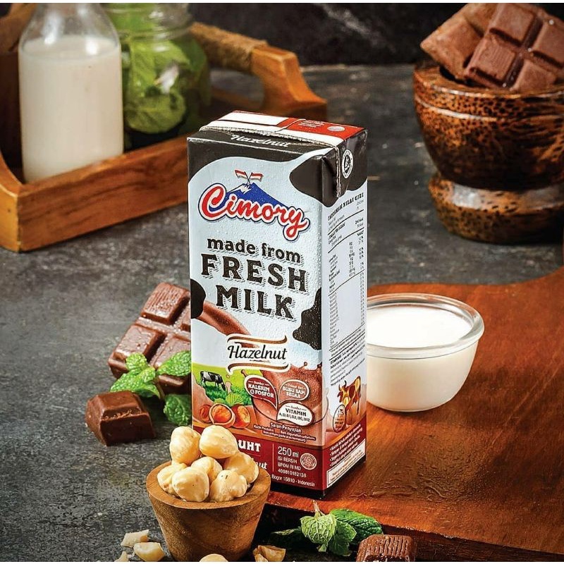 Jual Susu Cimory Uht Fresh Milk Hazelnut 250 Ml Shopee Indonesia