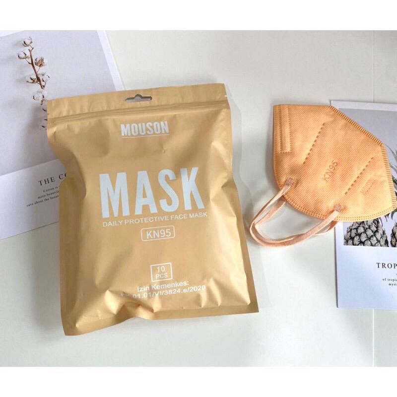 MASKER KN95 MOUSON EMBOSS 5 LAPIS / MASKER 5 PLY (ISI 10 PCS PER BUNGKUS)