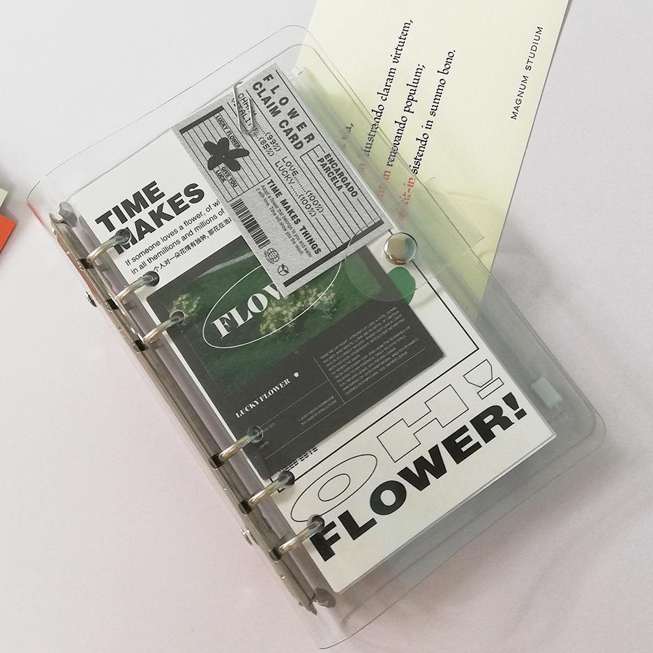 

F-ETU ☀ [THE UNIVERSE] Buku Binder A6 6 Ring Transparan Binder Cover Notebook Binder Hologram - ST005 trending