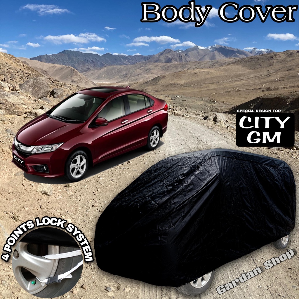 Sarung Mobil CITY GM Hitam POLOS Body Cover City Gm Full Black