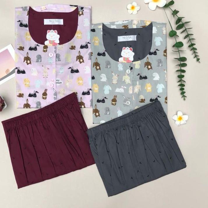 Special Price.. Piyama Niqta motif bunny dream / Piyama niqta murah / supplier niqta / piyama niqta 