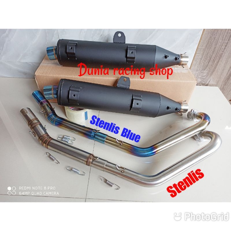 knalpot tsukigi vixion new vixion old leher pelangi knalpot standar racing vixion old/new blue