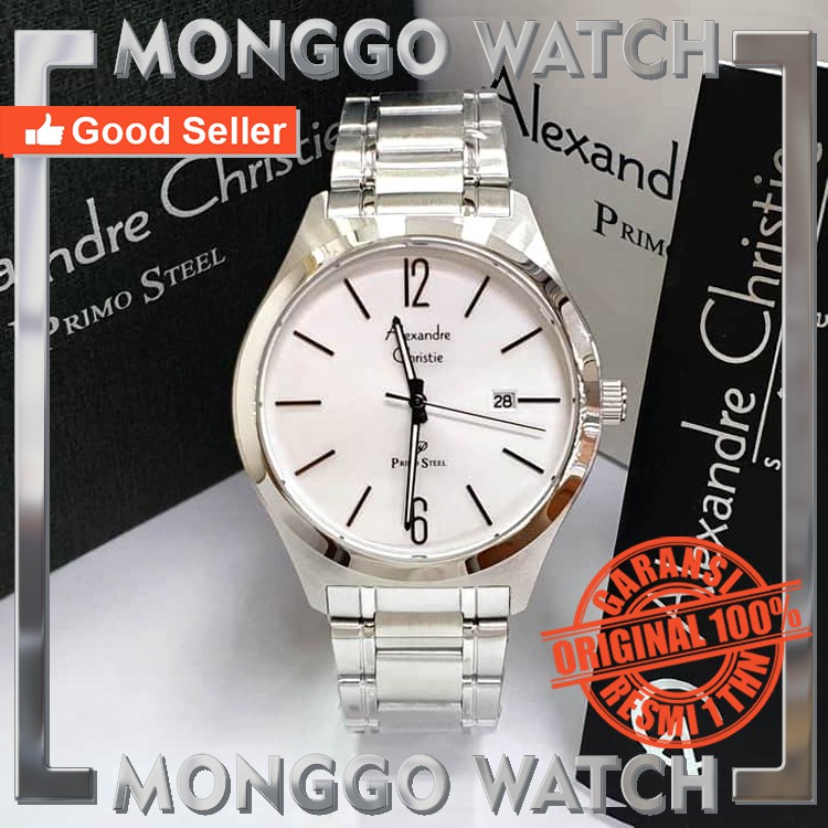 JAM PRIA ALEXANDRE CHRISTIE AC 1009 SLV ORIGINAL BERGARANSI RESMI