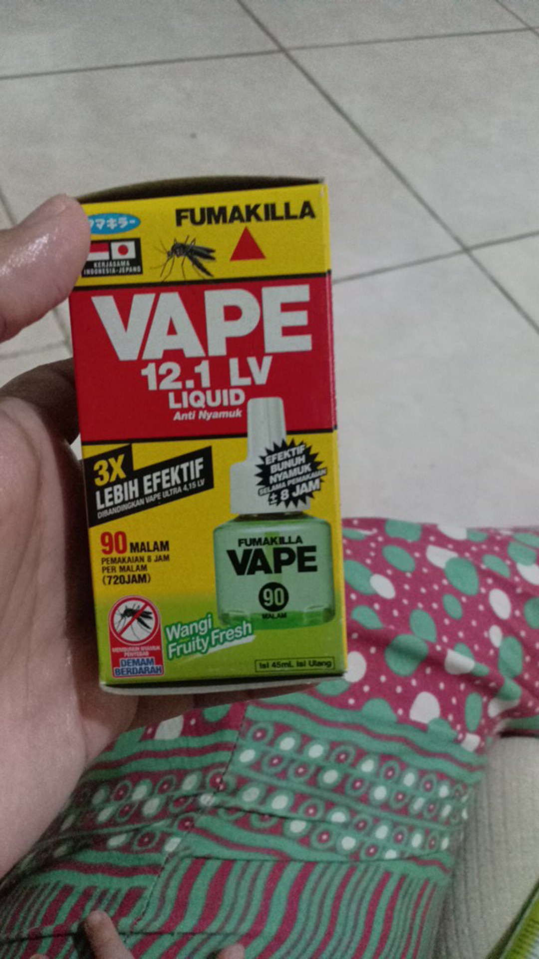 Obat Nyamuk Vape Liquid Refill 90 Malam Fruity Fresh