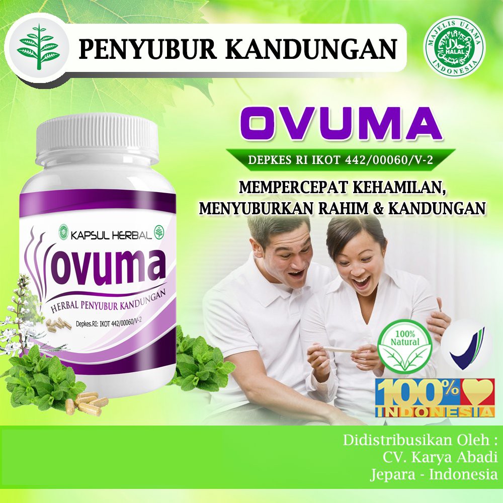 Obat Penyubur Kandungan Wanita Agar Cepat Hamil - Ovuma