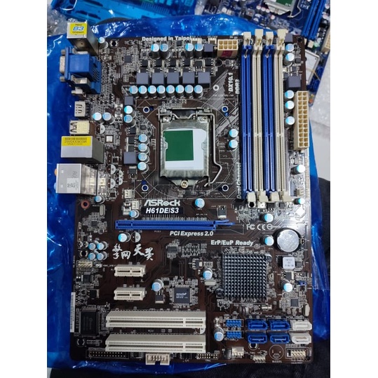 MAINBOARD ASROCK H61DE/S3 MOTHERBOARD LGA 1155 ASROCK 4 SLOT RAM
