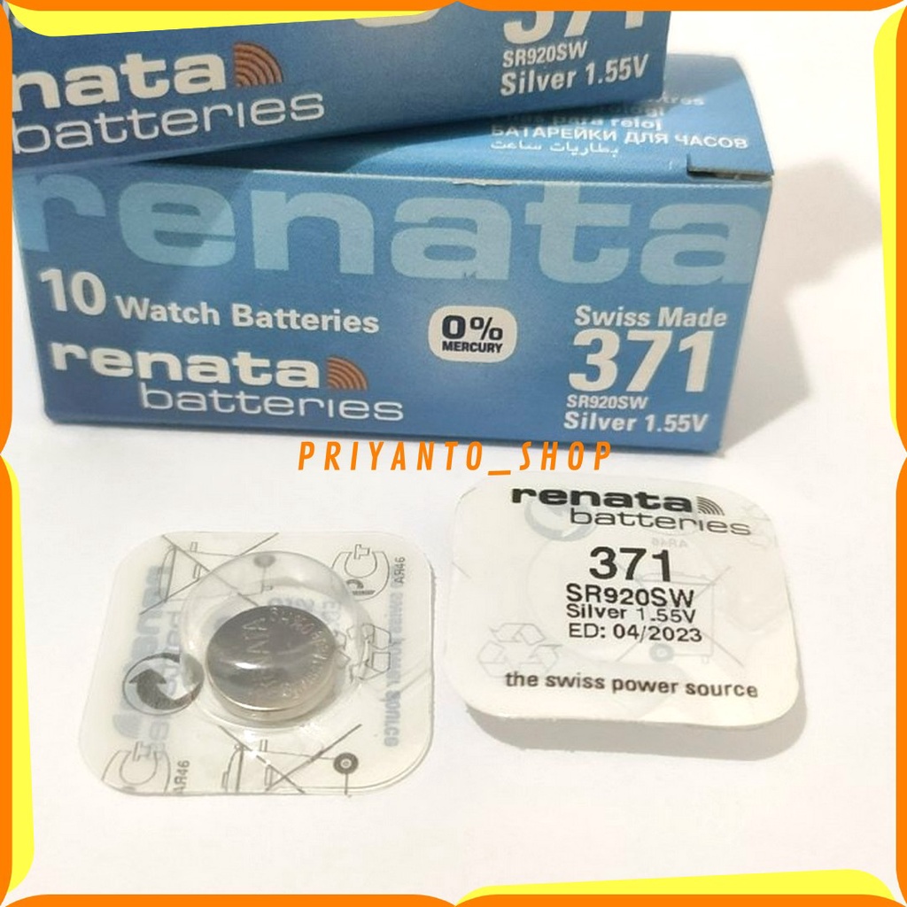 BATERAI BATRE JAM TANGAN RENATA SR920SW RENATA 371 ORIGINAL GOOD QUALITY