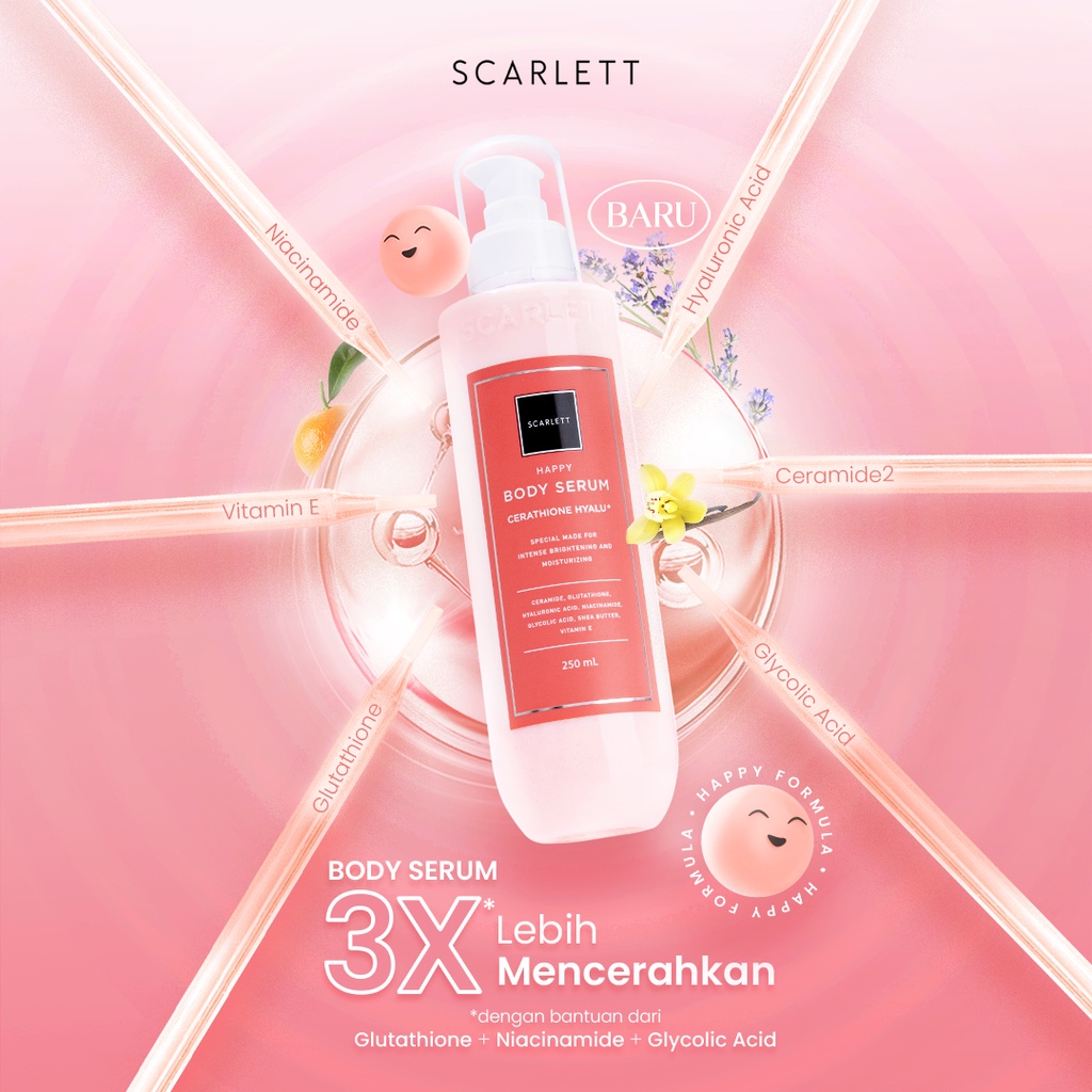 Scarlett Whitening Body Serum Happy Scarlet Skarlet Sachi Beaute