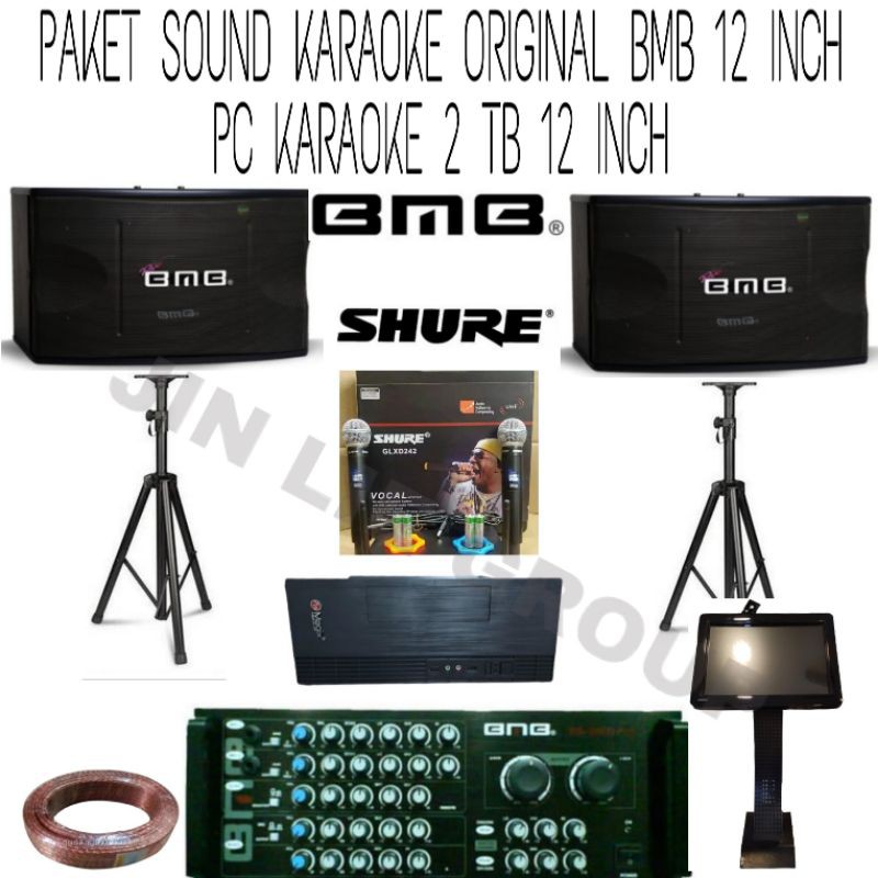 PAKET SOUND KARAOKE BMB 12 INCH PC KARAOKE TOUSCREN 19 INCH 40 RIBU LAGU