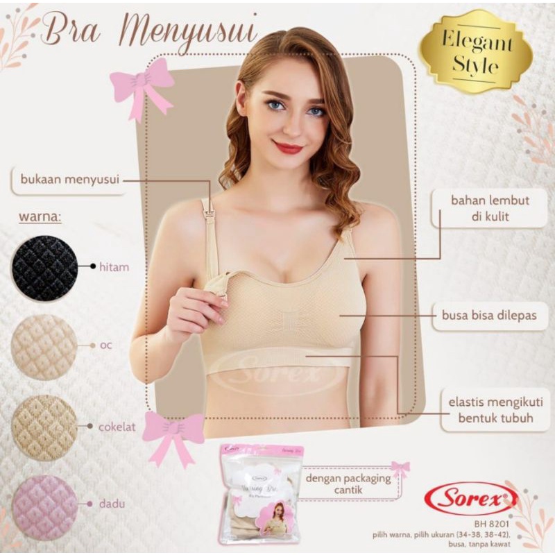 8201 Sorex Bra Menyusui (Nursing Bra) Size 34-38