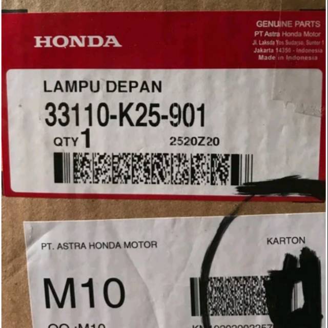 Reflektor Lampu Depan Only Honda Beat PGM Fi Beat Fi ESP 33110 K25 901 tanpa bohlam ori