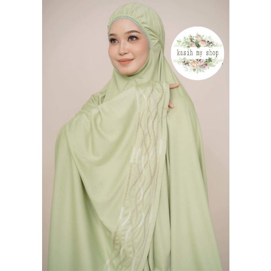 Mukena telekung siti aisyah berdagu ori import malaysia