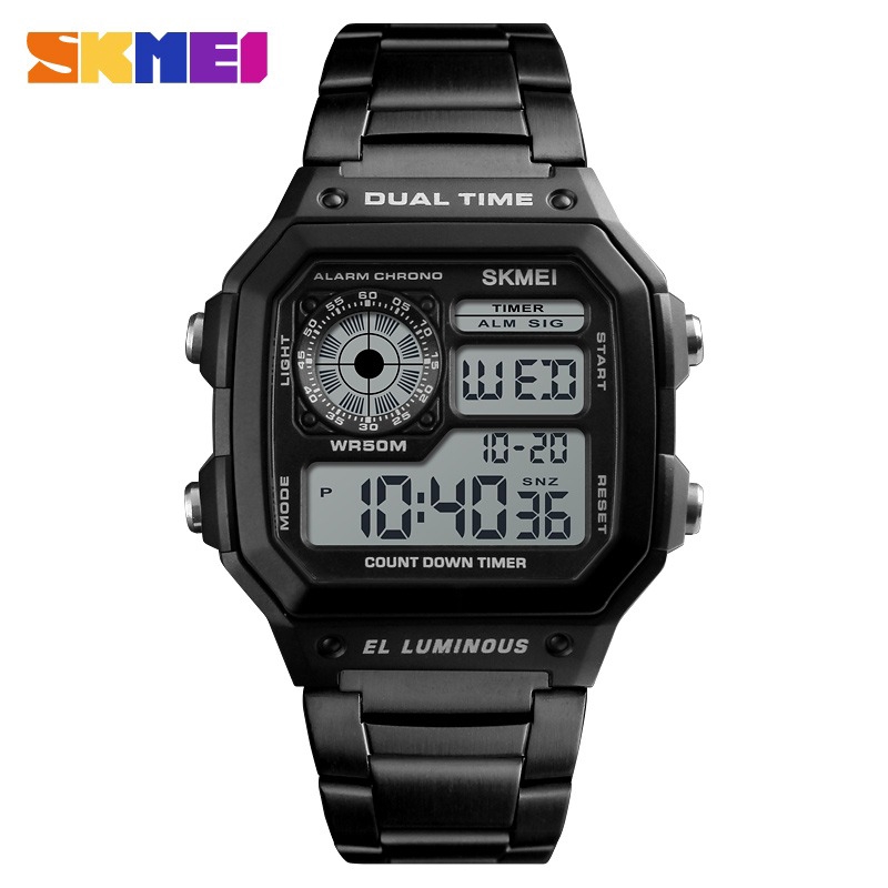 SKMEI 1335 Jam Tangan Pria Digital Stainless Steel WK-SBY