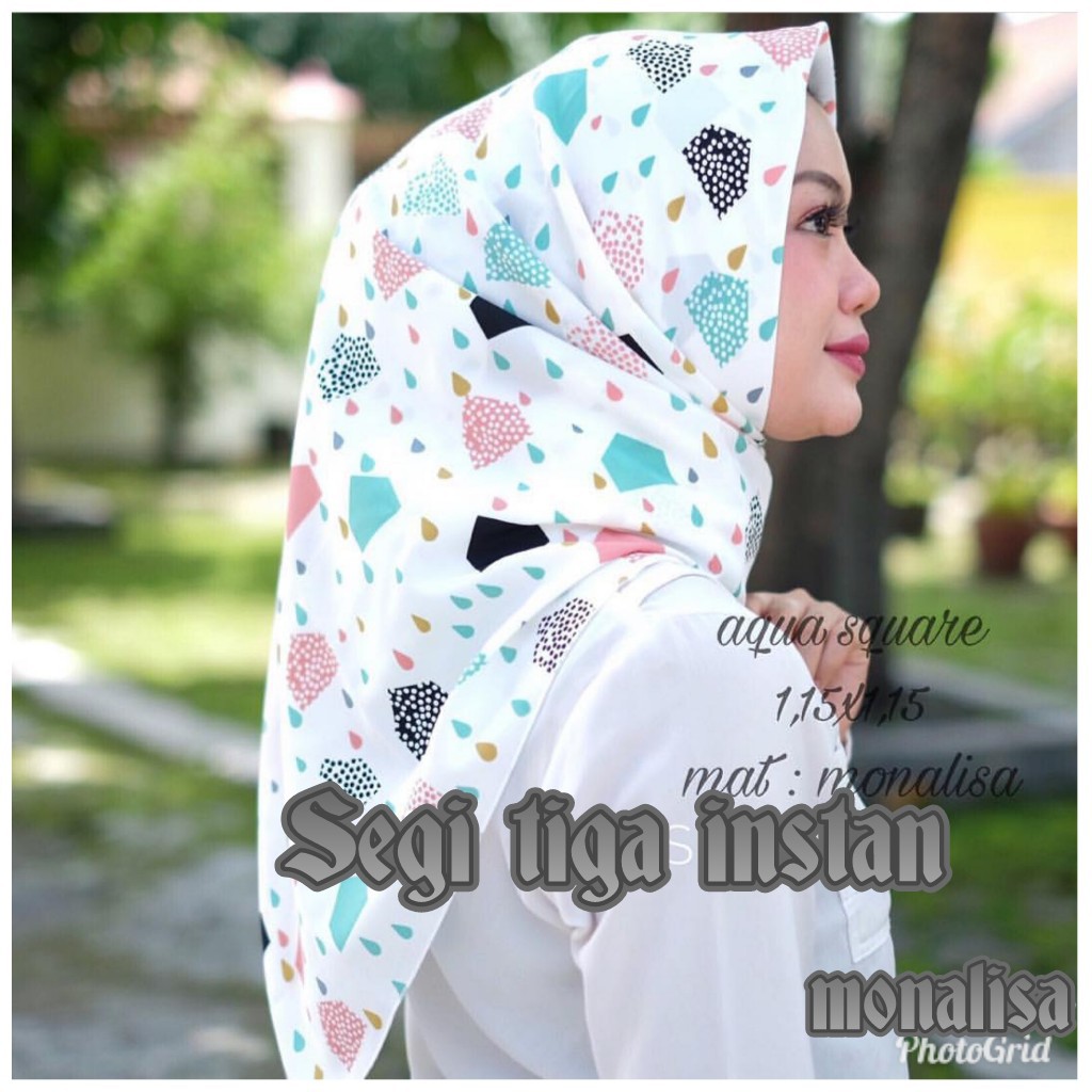 PROMO Hijab Segitiga Instan motif monalisa Kerudung Instan Motif Terlaris Nayla Hijab