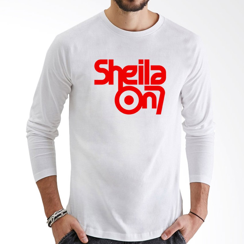 Kaos Long Sleeve SheilaOn7 Logo Red - Black Premium