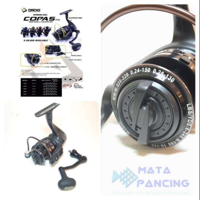 Reel Daido Copas Spin Power Handle 1000 2000 3000 4000 6000