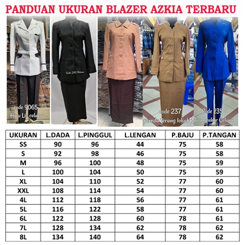 Blazer kerja wanita pemda tua bahan lokal kode 246 setelan Rok Dan Celana-Pakaian Kerja terbaru