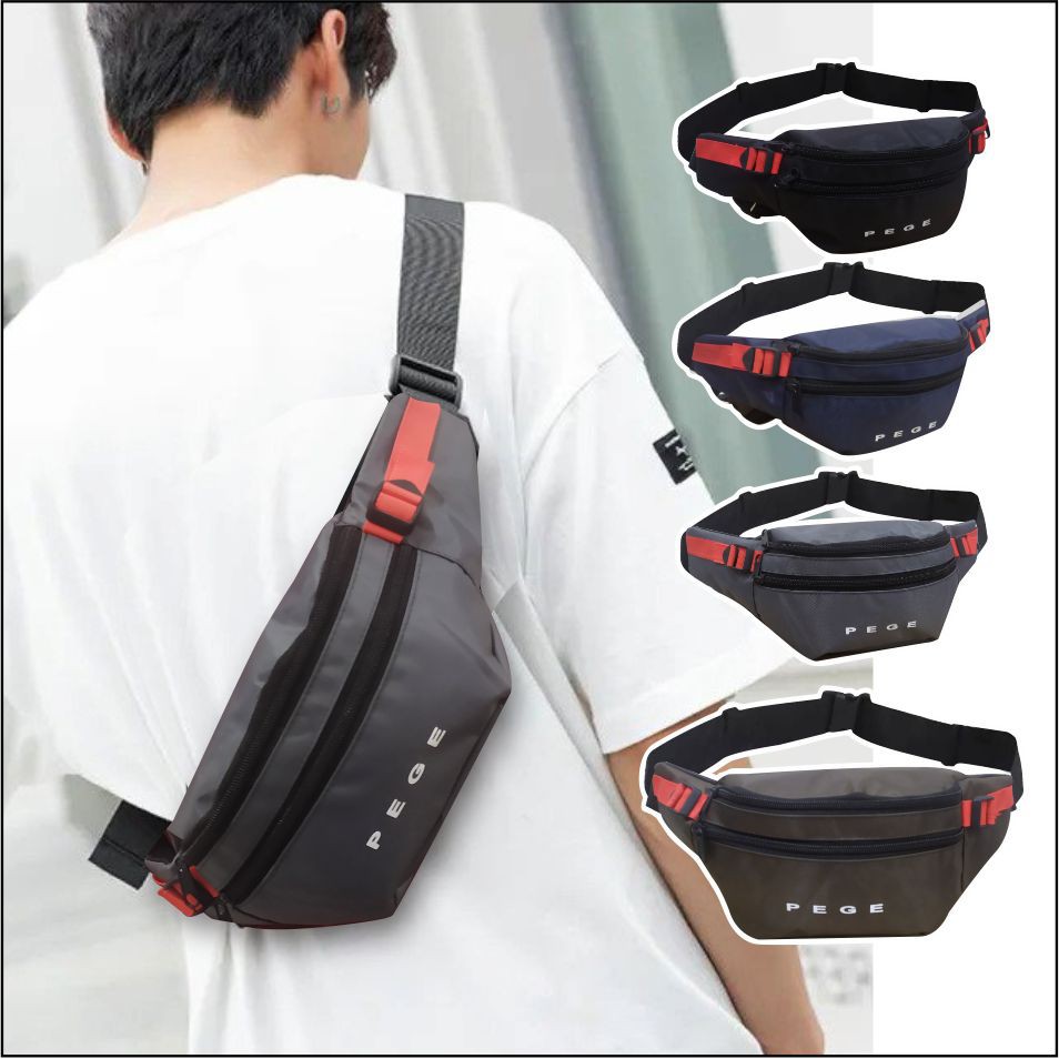 Tas Pinggang Selempang Waistbag Pria Motif Sablon Keren - PG - 8872