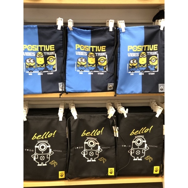 DRAWSTRING SHOPPING BAG MINIONS COLLECTION TAS PUNGGUNG MINISO MINION SERIES BELLO