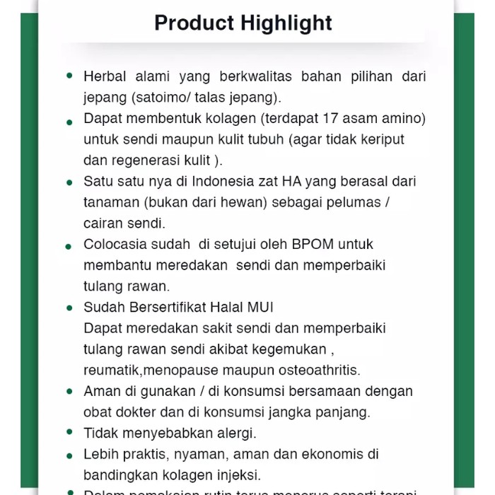 TERMURAH -  COLOCASIA Tea Kapsul Penambah Cairan Lutut Sendi ORIGINAL Lejel Herbal