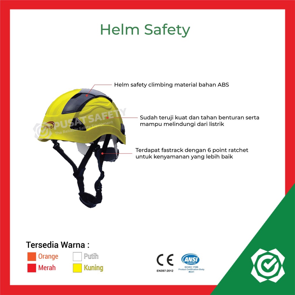 Helm Safety Climbing Leopard