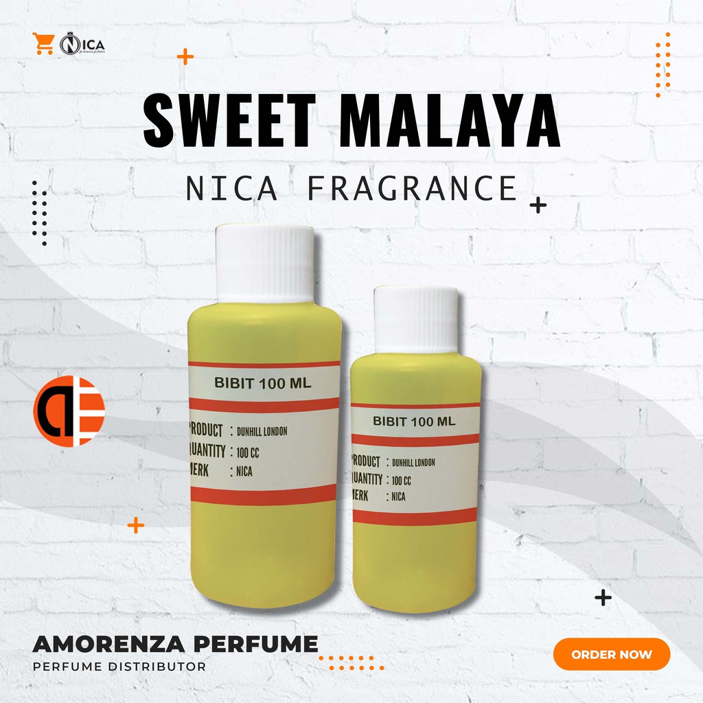 MALAY SWEET BIBIT NICA 100ML  ORIGINAL 100% MURNI TANPA CAMPURAN / BIBIT PARFUM / BIBIT MURNI / BIBIT MINYAK WANGI / PARFUM PRIA TAHAN LAMA ORI / PARFUM WANITA TAHAN LAMA ORI