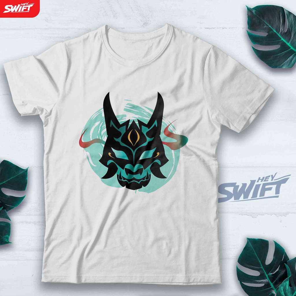 KAOS Genshin Impact  Xiao Yaksha Mask TSHIRT BAJU DISTRO