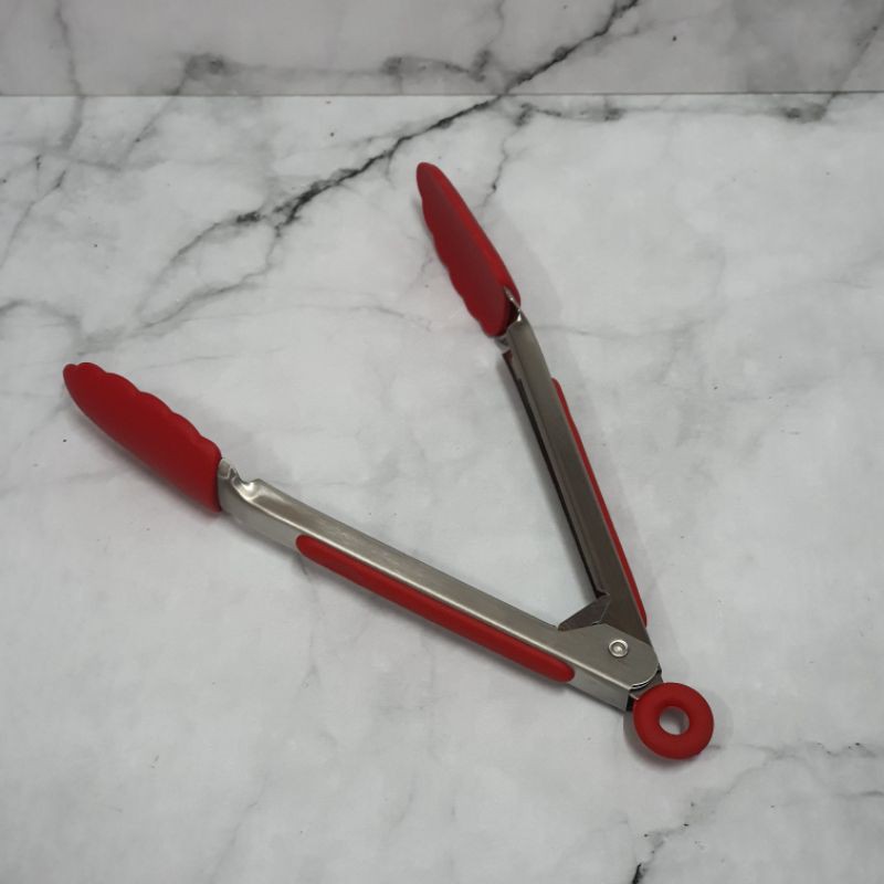 small mini silicone tongs 7inch / capit makanan / kue