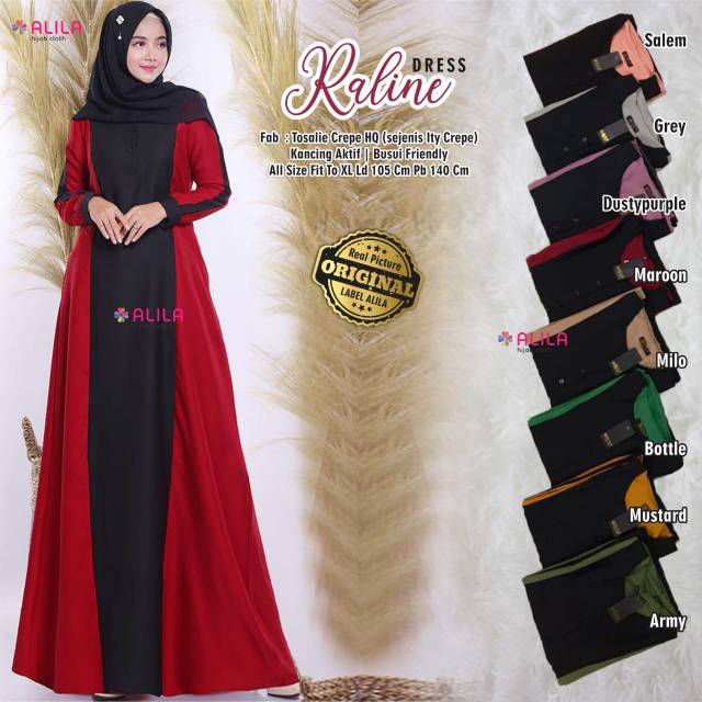 RALINE DRESS - DRESS WANITA CREPE HQ
