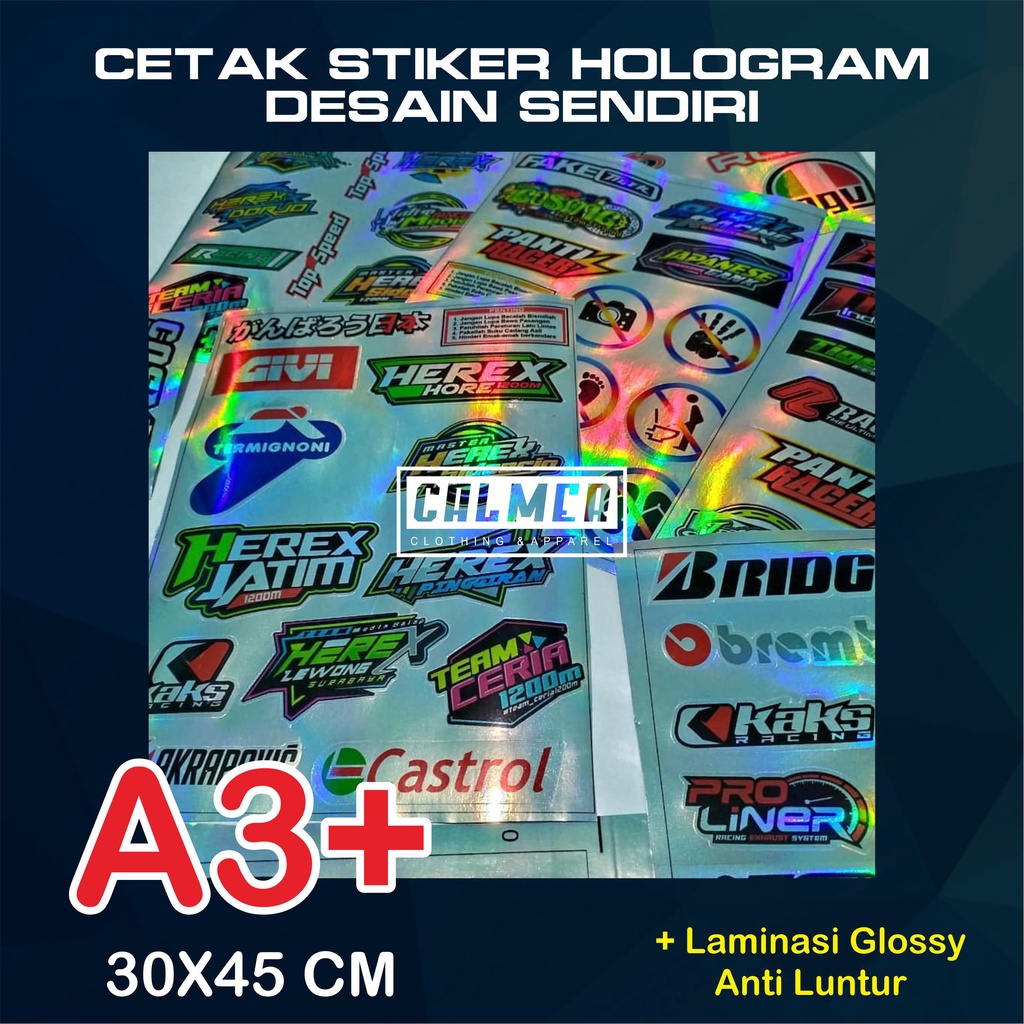 

CETAK STIKER HOLOGRAM Laminasi Glossy Desain Sendiri TERMURAH