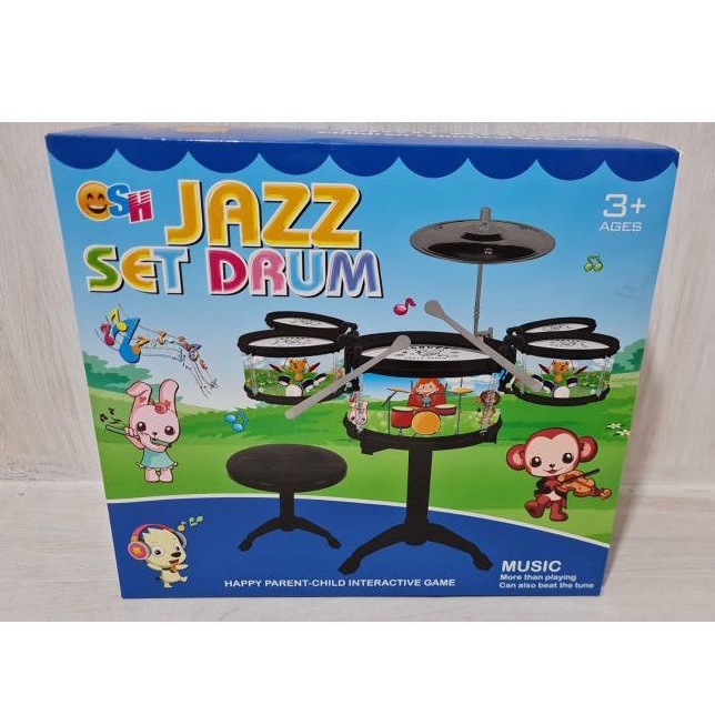 Mainan Drum Jazz Drum Set Kursi SH1235