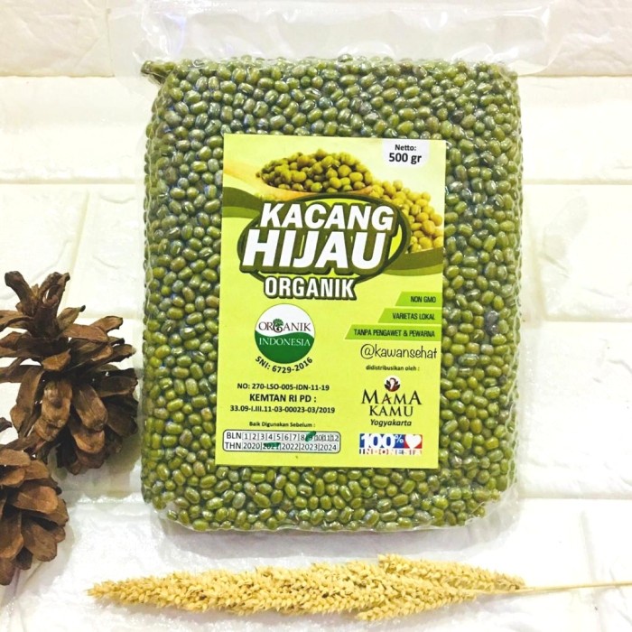 

vd201gf Mama Kamu Kacang Hijau Organik 500Gr | Organic Mung Bean Dscscv