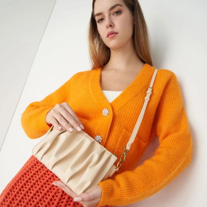 10.10 SALE | CK Ruched Bead-Handle Shoulder Bag