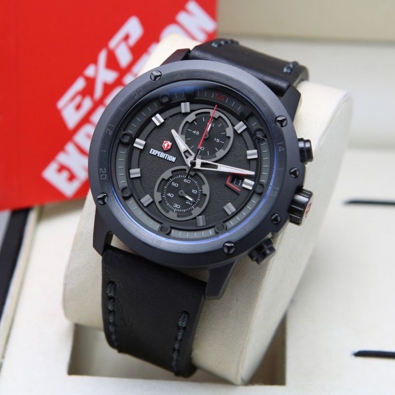 Jam Tangan Expedition E 6820 Leather / Kulit Pria / Cowok Original