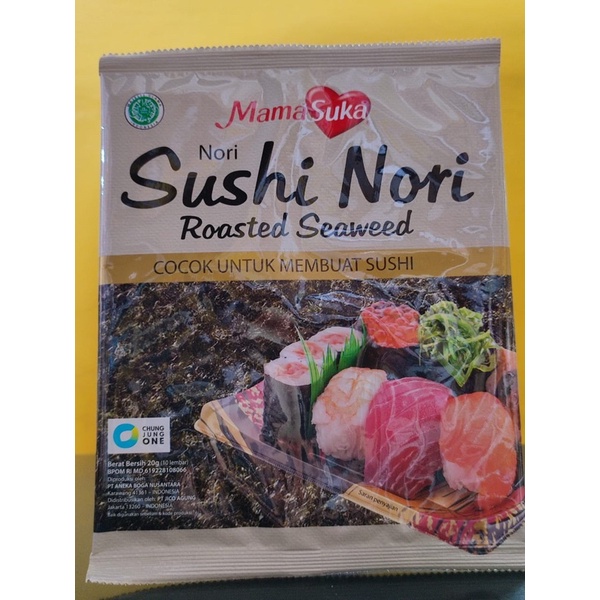 

sushi nori mamasuka kemasan 10sheet