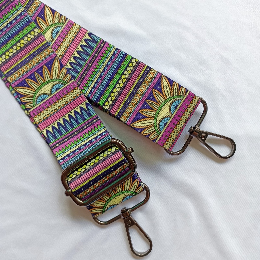 tali tas/longstrap panjang/tali rainbow tebal bisa diatur 120cm tali tas serbaguna