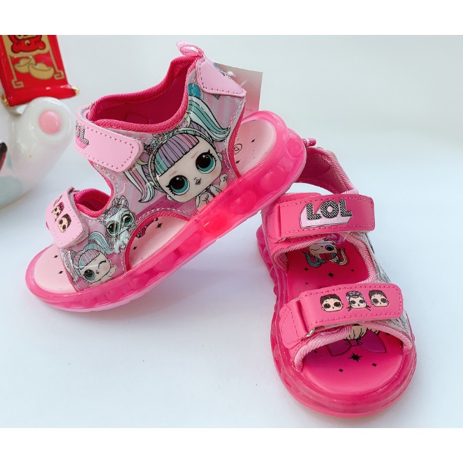 Sandal Anak Perempuan LOL Lampu LED Size 26 31 Usia 2 5 Sandal Anak Perempuan LOL Lampu LED Size 26 31 Usia 2 5