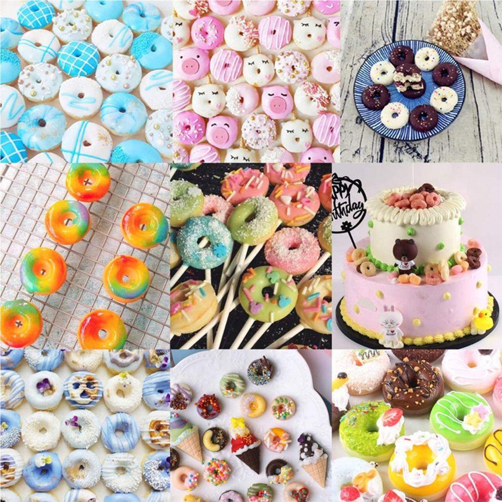 [Elegan] Cetakan Silikon Donat Mini DIY Dekorasi Alat Cetakan Dessert Aksesoris Dapur Baking Tray