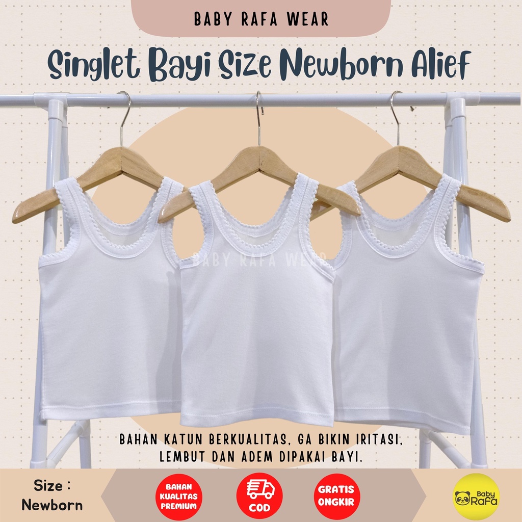 Singlet Bayi / Kaos Dalam Bayi size NEWBORN