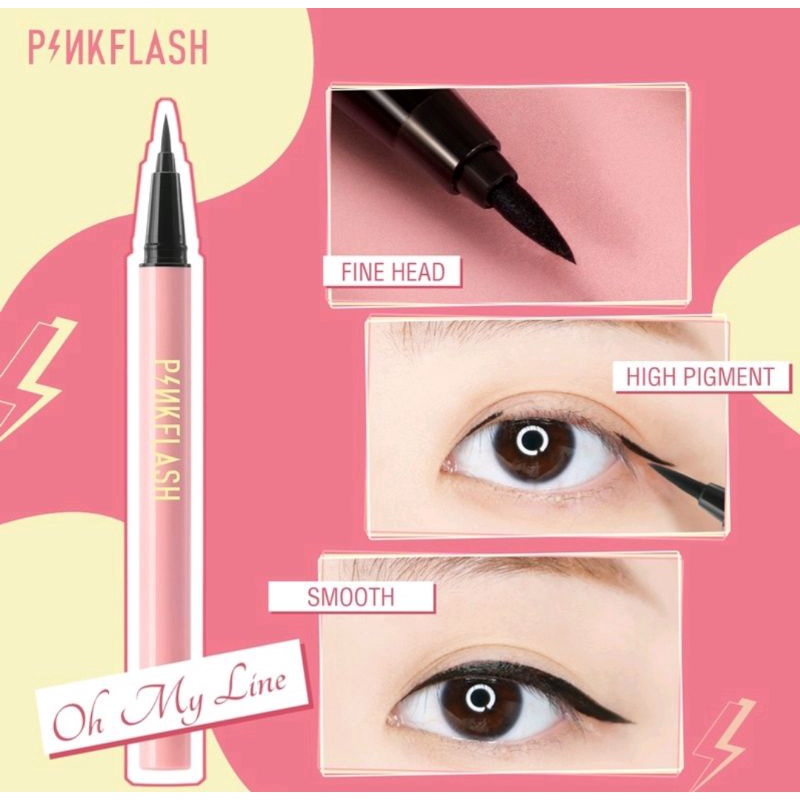 [BPOM] PINKFLASH Waterproof Easy Eyeliner | Pink Flash Eyeliner