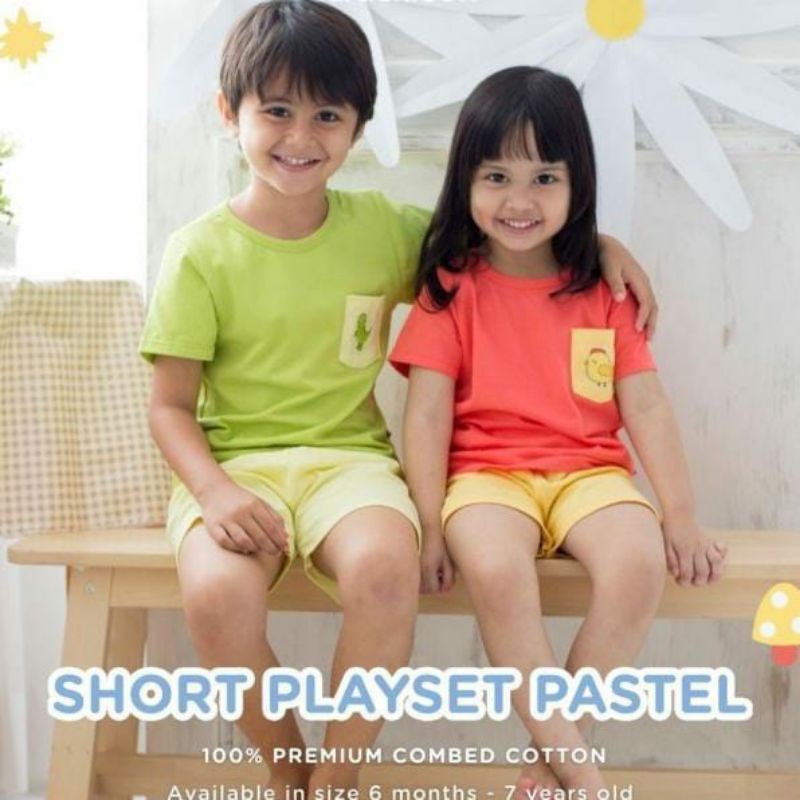 Ardenleon Short Playset Pastel Unisex // Setelan Anak Unisex Boy &amp; Girl