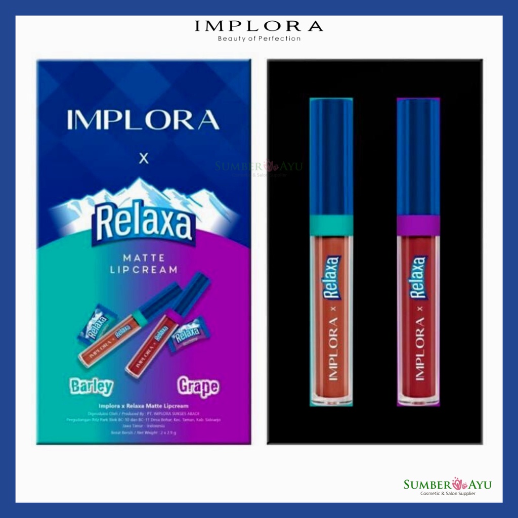 Implora X Relaxa Matte Lipcream Lip Cream Barley And Grape