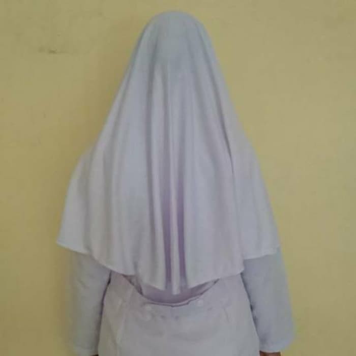 JILBAB PERAWAT KERUDUNG SUSTER BERGO BIDAN HIJAB INSTAN PUTIH POLOS Grosir Murah