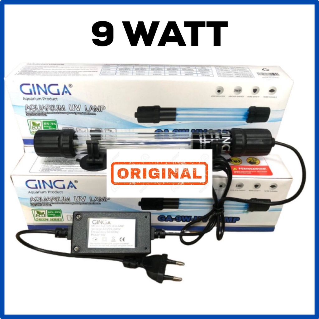 GINGA Lampu UV 9 Watt - Ultraviolet Aquarium Kolam Aquascape 9W W