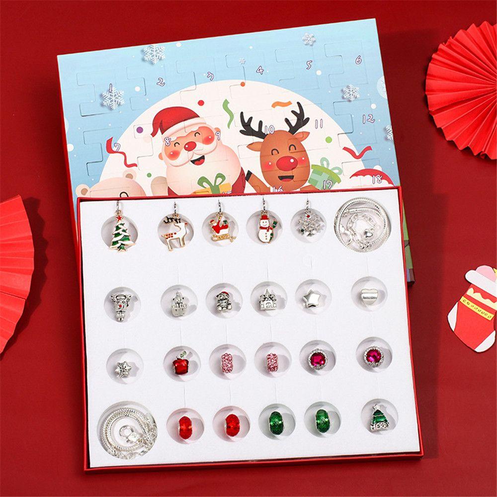 R-bunga Kalender Adven Perhiasan Kreatif Gelang Natal DIY Kit Blind Box